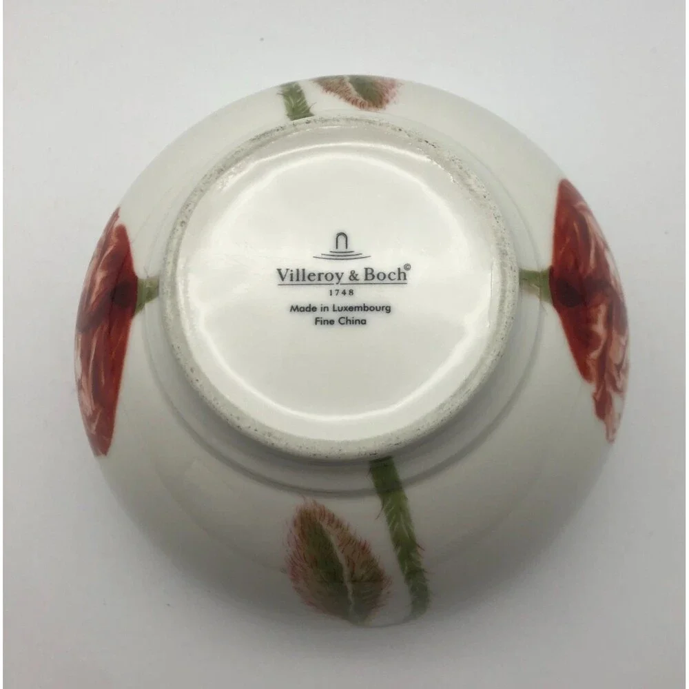 Villeroy & Boch Flora Red Poppy Rice Bowl Luxembourg 5.5